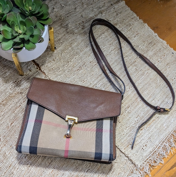 Burberry Bags Burberry Crossbody Macken House Check Derby Tan